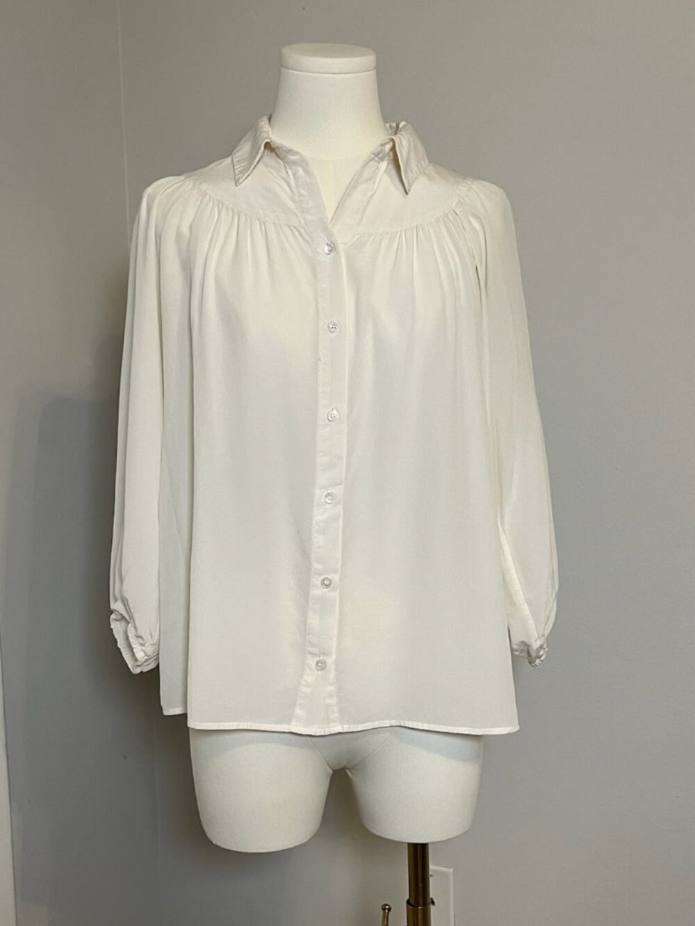 Pablo 100% silk white shirt
